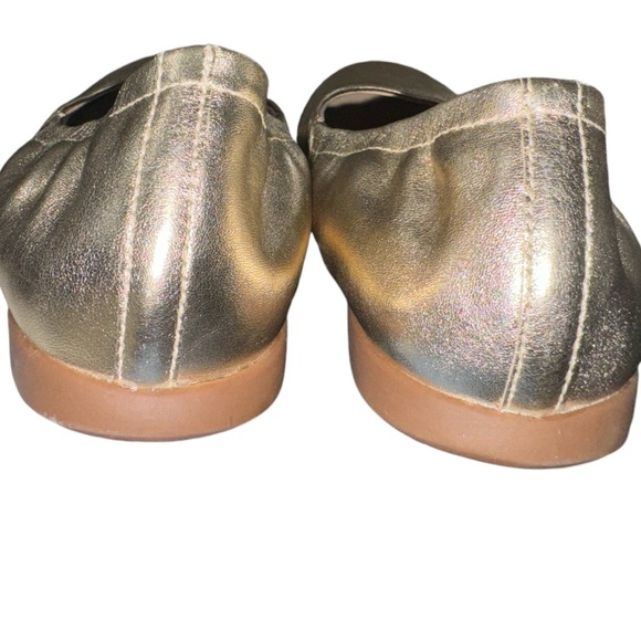 ABEO Tilly Gold Metallic Leather Slip On Ballet Flat Shoes Women Sz 8 - Picture 5 of 9